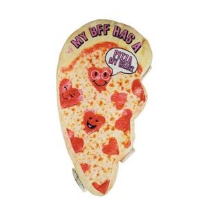 Half Pizza Slice Pillow My BFF Has A Piece Of My Heart Stuffed Food Toy Novelty
